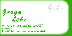 gergo lehi business card